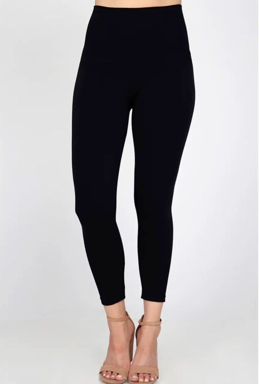 Tummy Tuck Leggings in Black - Made in USA