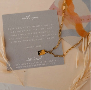 With You Necklace Gold - Christian Jewelry