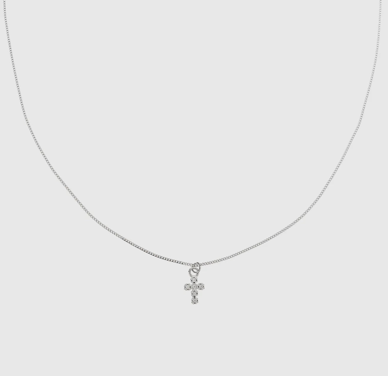 Silver Cross Necklace - Made in USA