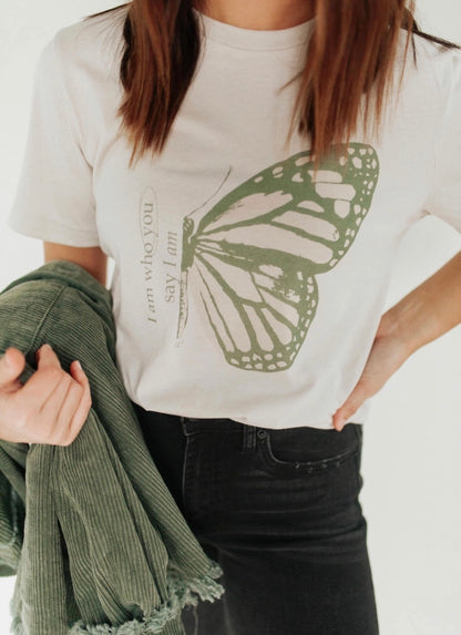 Butterfly Tee in Taupe