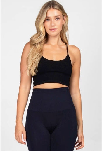 Black Cami Top - Front- Made in USA 