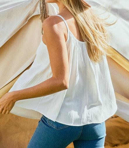 Flowy white on sale spaghetti strap top