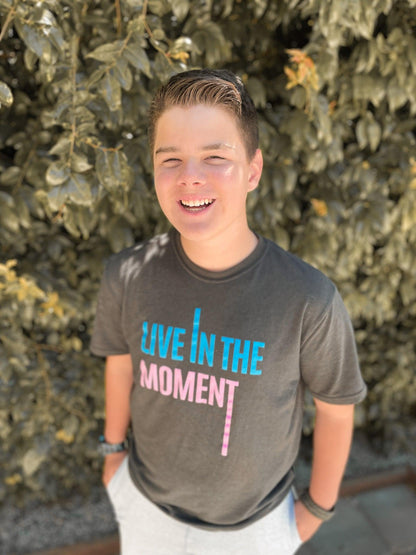 Live in the Moment Dark Gray Adult Tee - Kin Trading Post